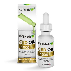 ReThink CBD Hemp Tincture Oil Pain Relief 1000mg